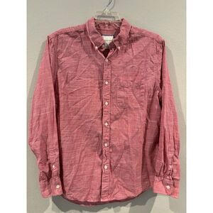 Men's American Eagle Red Long‎ Sleeve Button Down Shirt - Size: Large